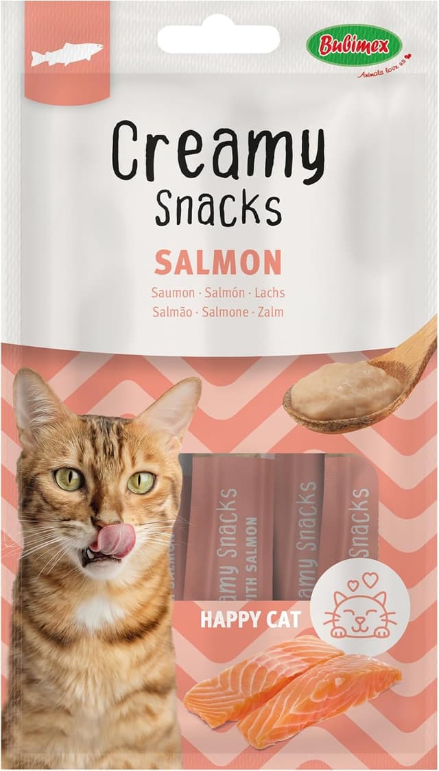 Detalle de Bubimex Creamy Snacks Thunfisch – Leckcreme für Katzen, 4 x 15 g (cremige Textur, hydrierend)