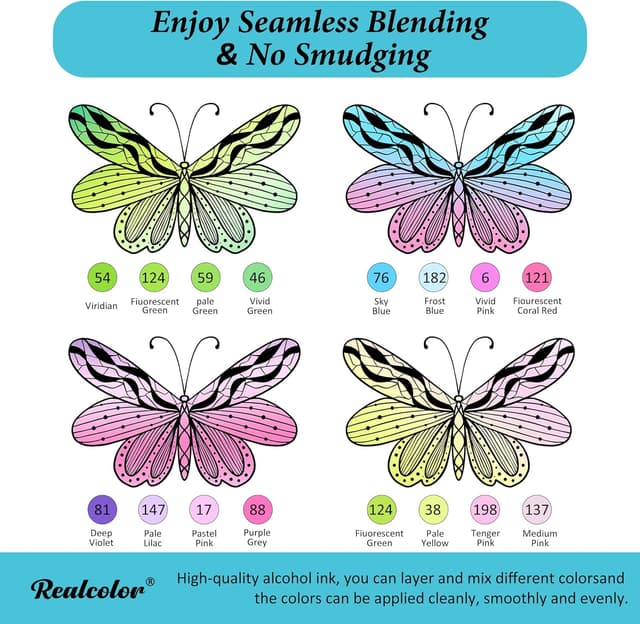 Detalle de Realcolor 120 Alcohol Markers Set