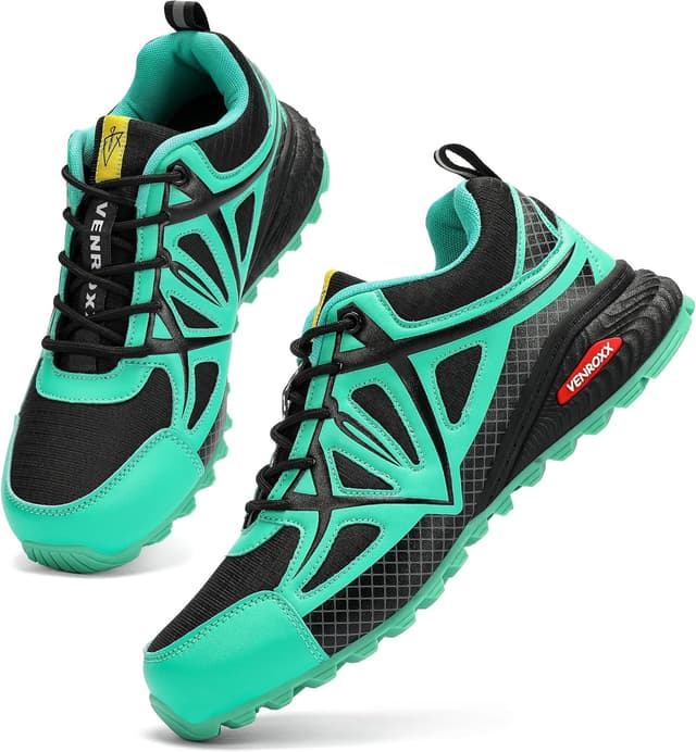 Detalle de VENROXX Traillaufschuhe Herren – leichte, atmungsaktive Outdoor-Wanderschuhe mit rutschfester Sohle (Gr. 39–48)