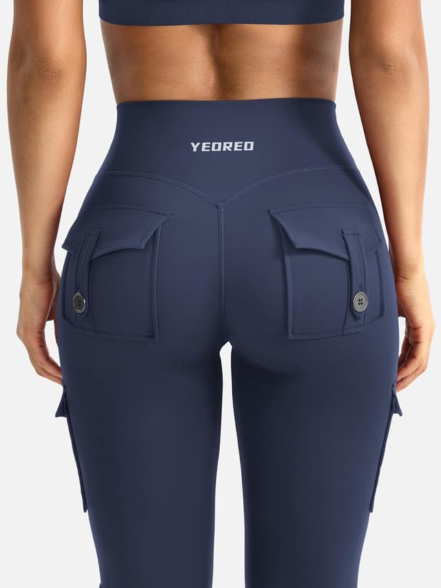 Detalle de YEOREO CoreFlex flare leggings