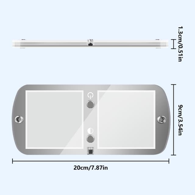 Detalle 2 de URAQT LED Deckenleuchte für 12V Wohnmobil mit 72 LEDs, 4 Farbtemperaturen und Fernbedienung