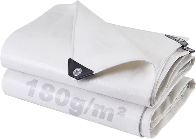 Detalle de Telo Impermeabile Esterno 2x3m in PE 180 g/m² con occhielli rinforzati: telone multiuso per mobili da giardino, barche, camion e altro