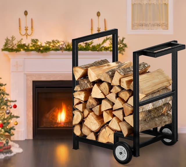 Thumbnail 6 de HFHOME Log Store Indoors 2‑Tier 78 x 46 cm