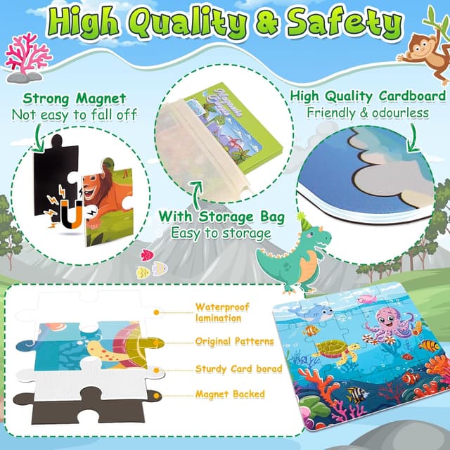 Thumbnail 2 de Dikence Magnetic Puzzles Travel Game 20pcs