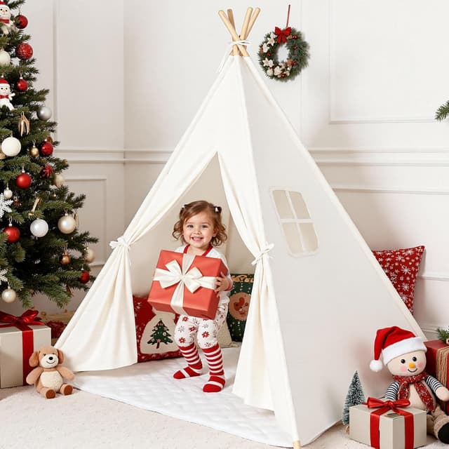 Thumbnail 4 de Kids Teepee Tent Indoor Cotton Play Tent