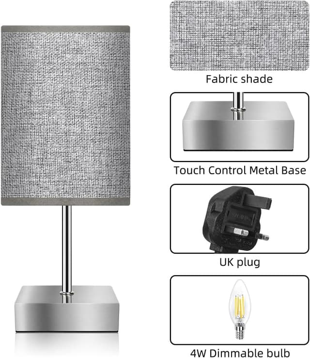 Detalle de Totofac Touch Control Table Lamp, 3 way