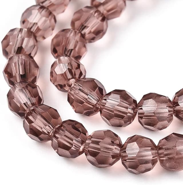 Detalle de Perlin Glasperlen Rund Kristall 4 mm