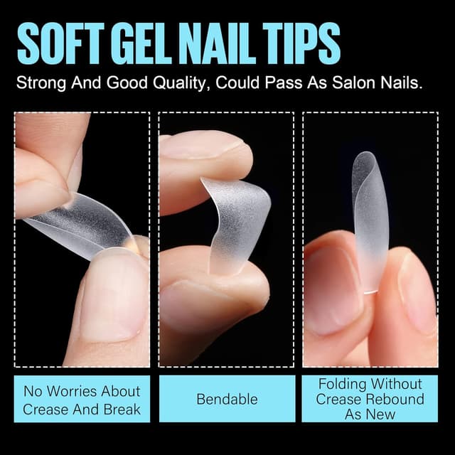 Thumbnail 1 de TOMICCA Sarg Kurz Nagel Tips Gelnägel