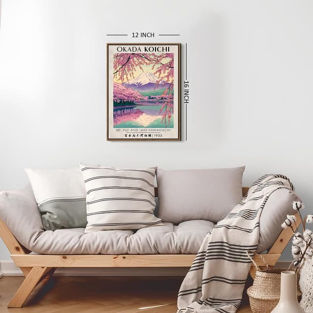 Thumbnail 6 de Japanese Wall Art Fuji Mountain 12x16 inch