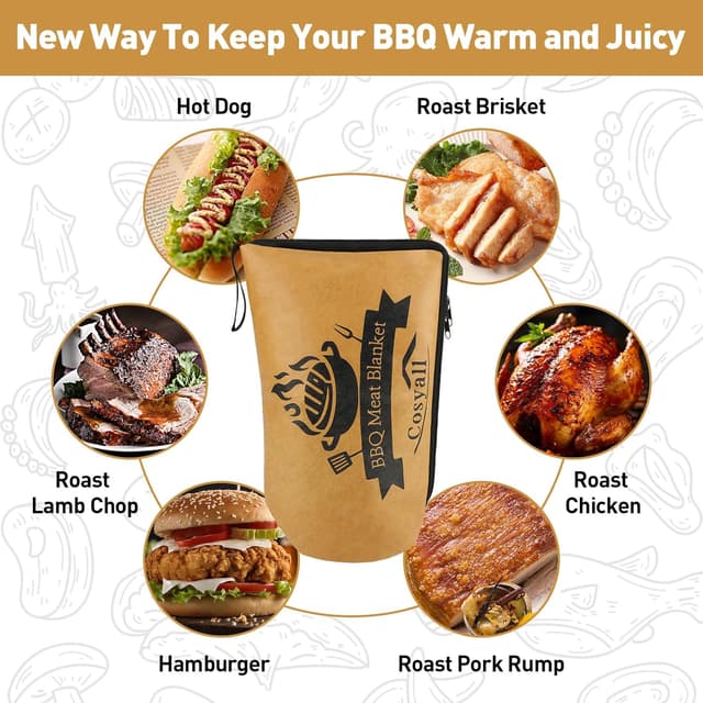 Detalle 2 de Cosyall BBQ Blanket for Resting Meat (21in) – insulated resting bag for brisket, pork shoulders & turkeys