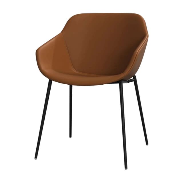 Detalle de BoConcept Vienna Pack de 2 sillas en piel Nordic Grain