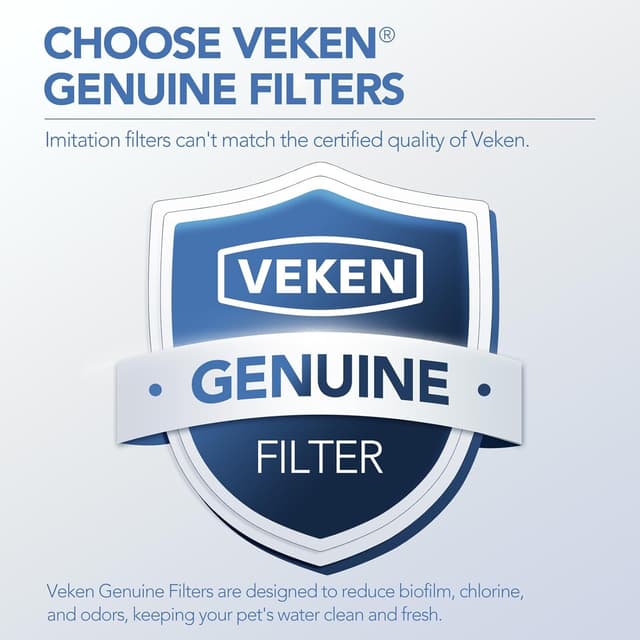 Detalle 2 de Veken Cat Water Fountain Filters 8-pack for 50oz