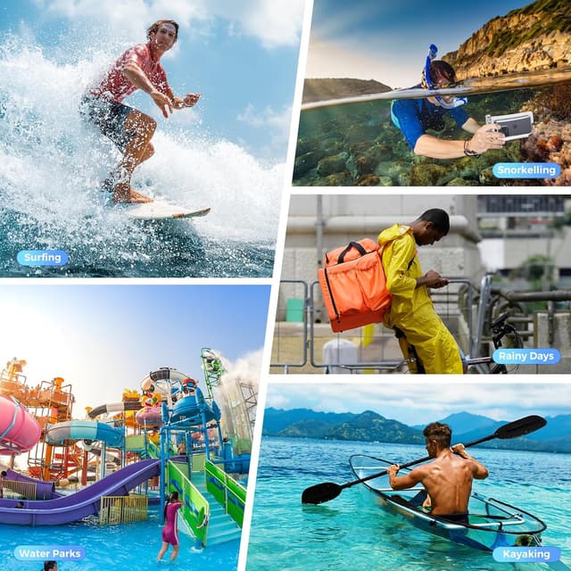 Thumbnail 6 de ProCase 2er Set schwimmende, wasserdichte Handyhülle IPX8 bis 7 Zoll (Unterwasser-Tasche für iPhone & Galaxy)