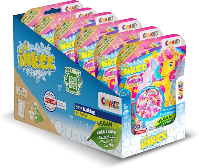 Detalle de Unicorn bath crystals 6 x 100g