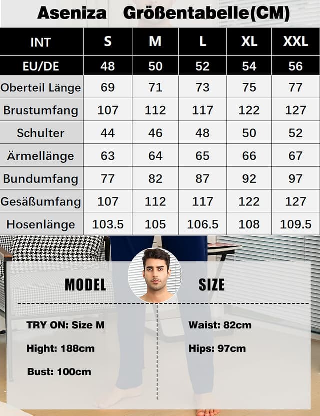 Detalle 2 de Pyjama homme en coton chaud Aseniza