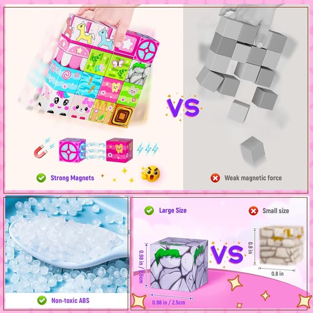 Detalle de Magnetic Building Blocks 84PCS for kids