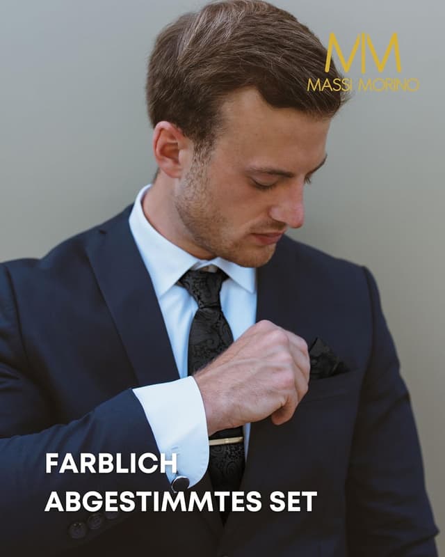 Detalle de Massi Morino Krawatte Set 147 cm 5-teilig