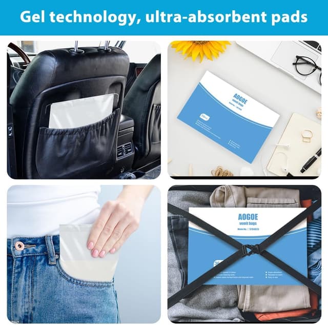 Thumbnail 5 de AOGOE Sacs à Vomi 1000 mL 36 pcs 🤢