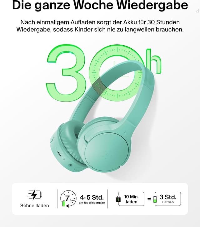 Thumbnail 3 de Belkin SoundForm Mini kabelloser Kinderkopfhörer 30 Std