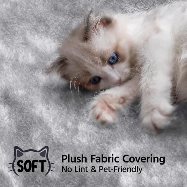 Detalle 2 de Yaheetech Large Cat Tree (178cm) with 2 Condos, Perched Platform and Scratching Posts – Light Grey