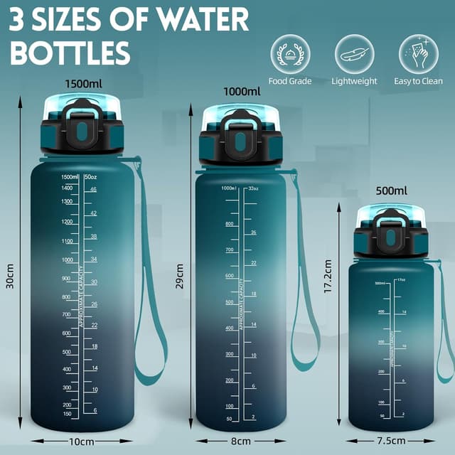 Detalle 2 de Borraccia 1 litro Bambino con cannuccia antigoccia e orari per idratazione