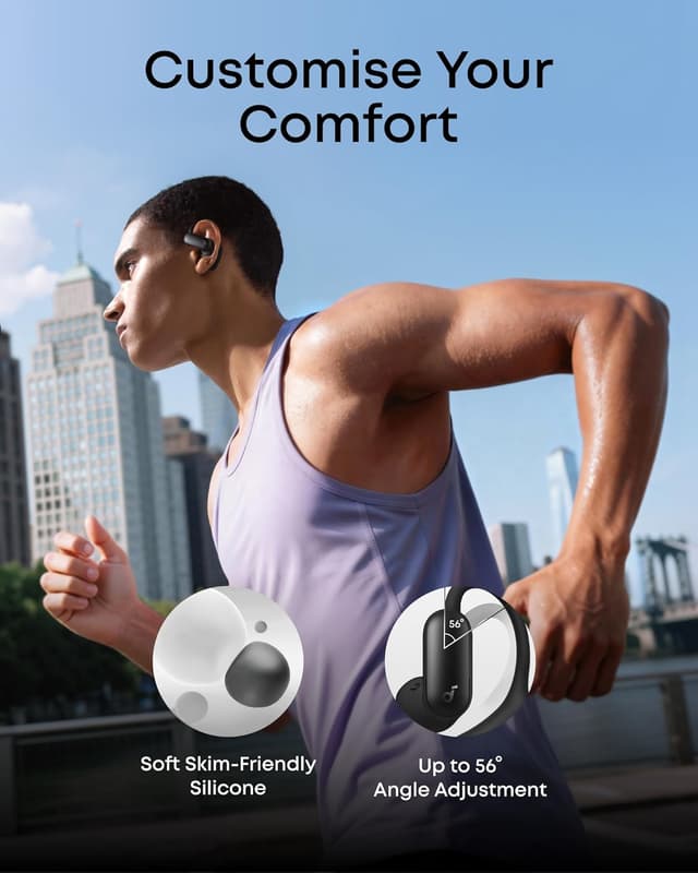 Detalle de soundcore AeroFit 2 Pro by Anker 2-in-1 Hybrid Earbuds with Awareness & Focus modes