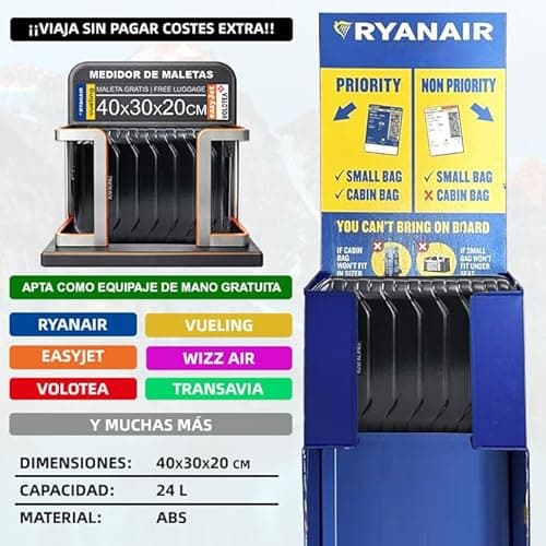 Detalle de RAYKONG Maleta de cabina ABS 40x30x20 (24L) con ruedas desmontables y cerradura numérica – Negro
