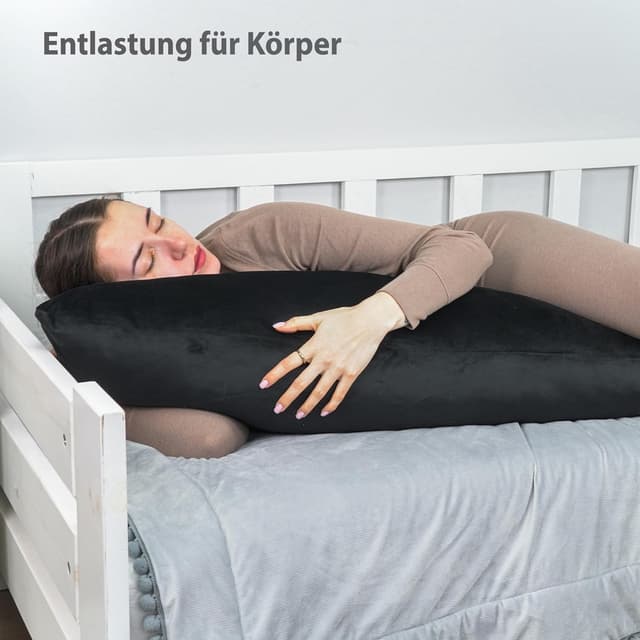 Detalle 2 de Totsy Baby Seitenschläferkissen Schwangerschaftskissen 40x145 cm – langes Pregnancy Pillow mit abnehmbarem Bezug (Oeko-Tex)