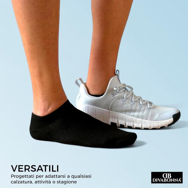 Thumbnail 5 de DIVABONNA confezione da 12 paia di calzini corti per uomo e donna: traspiranti e antiodore per sneaker