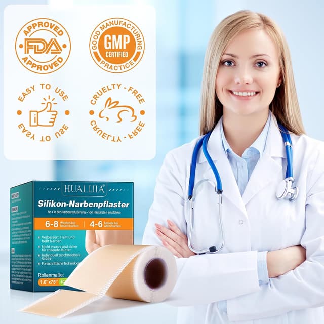 Thumbnail 6 de Silikon-Narbenpflaster (4 cm x 1,9 m) – Silicone Scar Tape, hautverträglich, atmungsaktiv & wasserfest