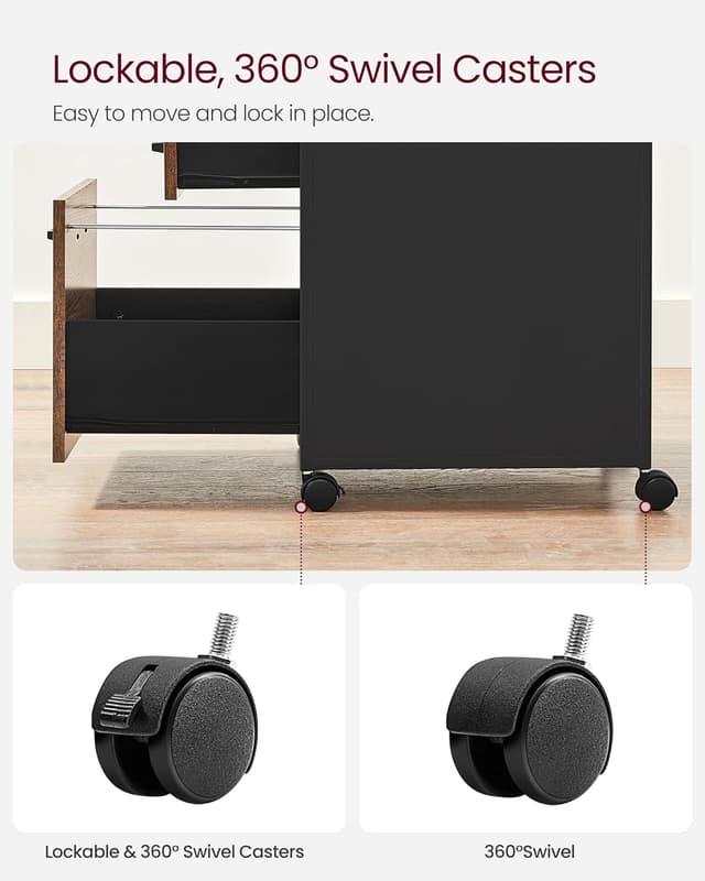 Thumbnail 6 de VASAGLE mobile file cabinet with 2 drawers