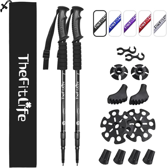 Detalle de TheFitLife Hiking Trekking Poles 130 cm