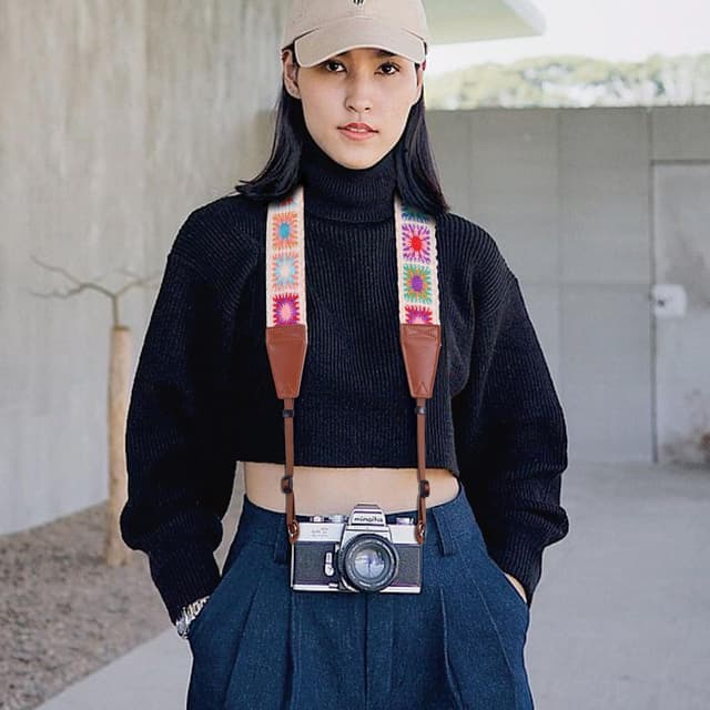 Detalle 1 de Padwa Lifestyle Kameragurt 5 cm Vollnarbenleder