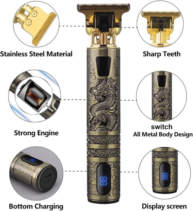 Detalle 2 de Beard Trimmer Hair Clippers Men 7000RPM