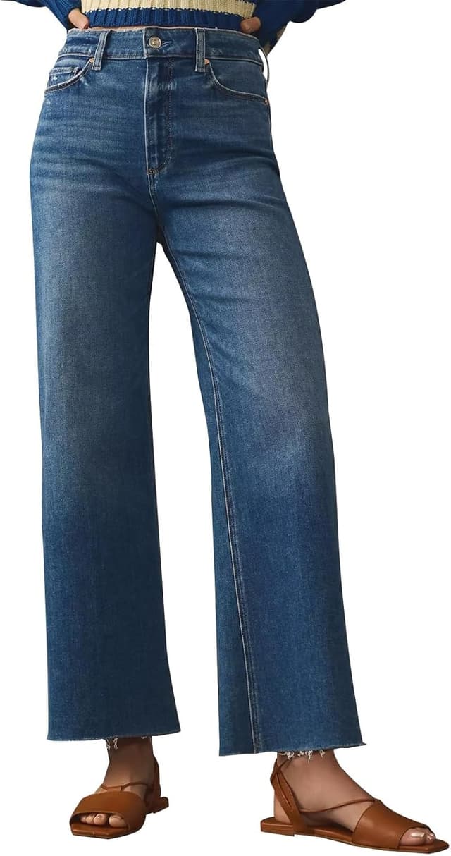 Detalle de KUNMI Wide Straight High‑Waist Jeans for Women