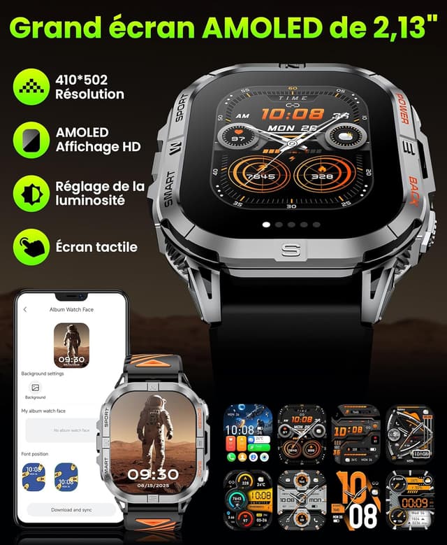 Thumbnail 4 de Joautrial Montre connectée 2,13"