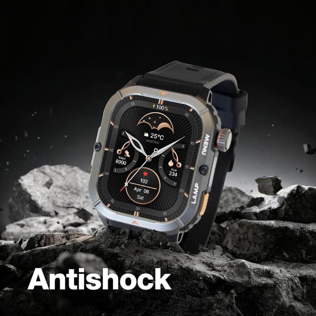 Detalle de AGM Legion 3 Smartwatch Uomo con torcia, schermo AMOLED da 1,95" e chiamate Bluetooth