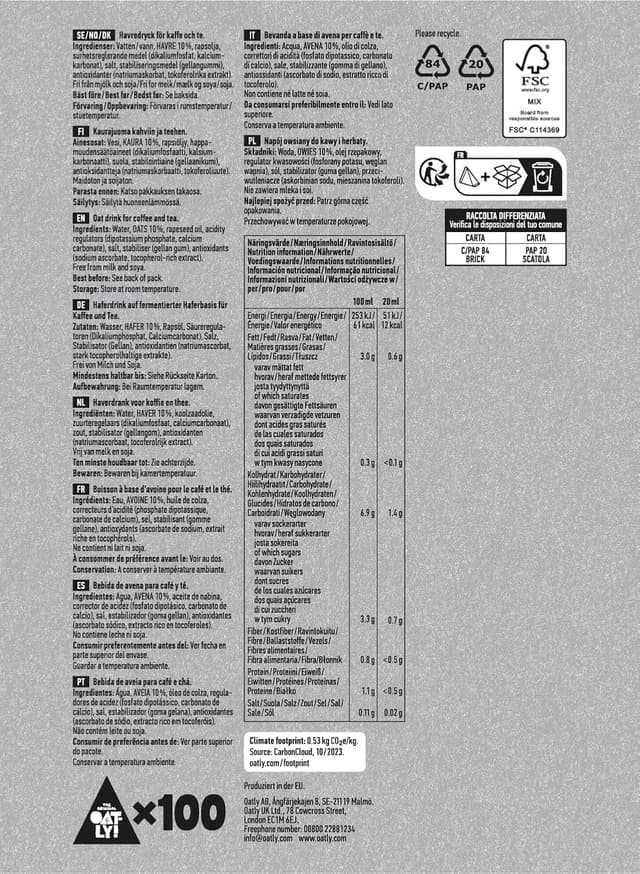 Thumbnail 4 de OATLY Jigger 20ml x100 🥃 Medidor de bebidas
