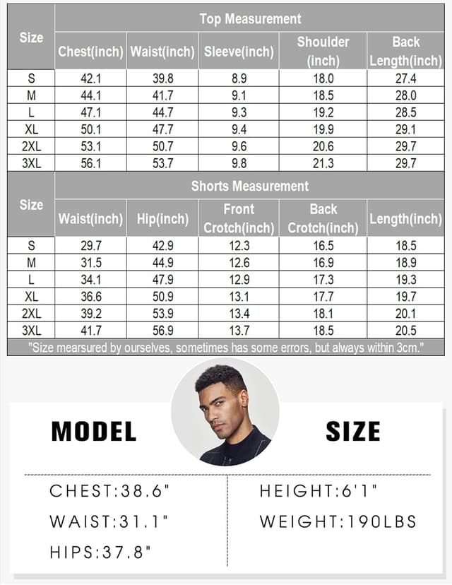 Detalle 1 de COOFANDY Men’s 2-Piece Quarter-Zip Polo Shirt and Shorts Set (Casual Athletic Summer Tracksuit)