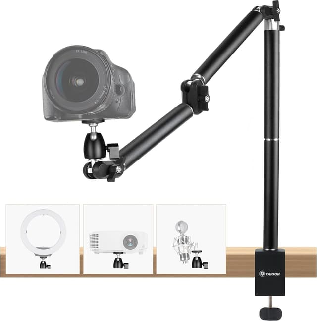 Detalle de TARION TKA01-L Braccio articolato per fotocamera con morsetto e attacchi 3/8” e 1/4”