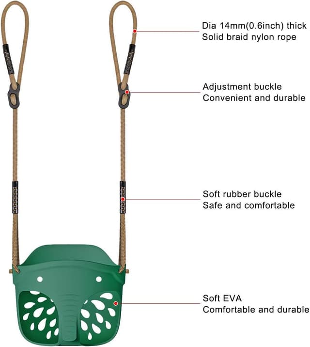 Thumbnail 3 de BeneLabel Schaukel Kinder 34x34x24 cm