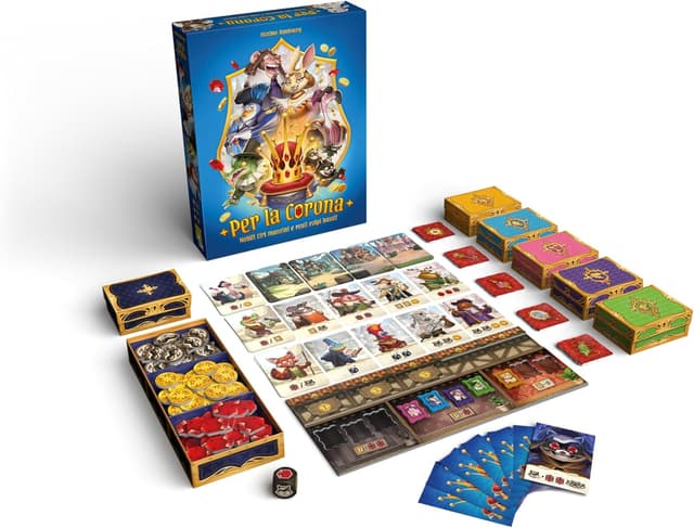 Detalle 2 de Asmodee Per la Corona – Gioco da tavolo strategico di bluff (versione italiana)