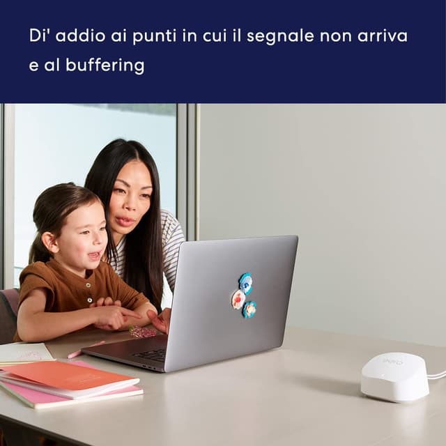 Detalle 2 de Amazon eero 6+ Mesh Wi‑Fi (modello 2022), kit da 2 router con Ethernet 1 Gbps, copertura fino a 280 m²