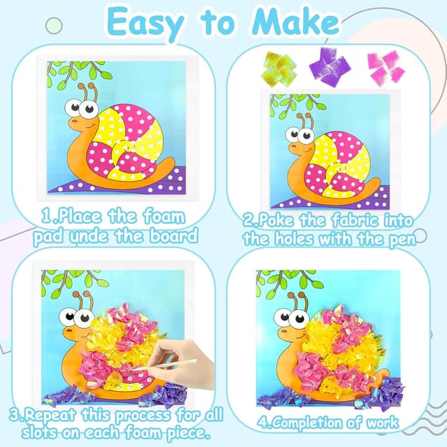 Thumbnail 2 de Kids Poke-in craft kit 700 fabric squares