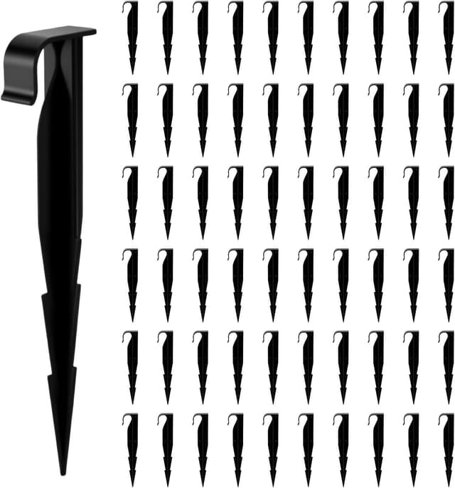 Detalle de Wzzy Gurden 50-pack AquaPEG ground securing pegs for drip irrigation line & soaker hose