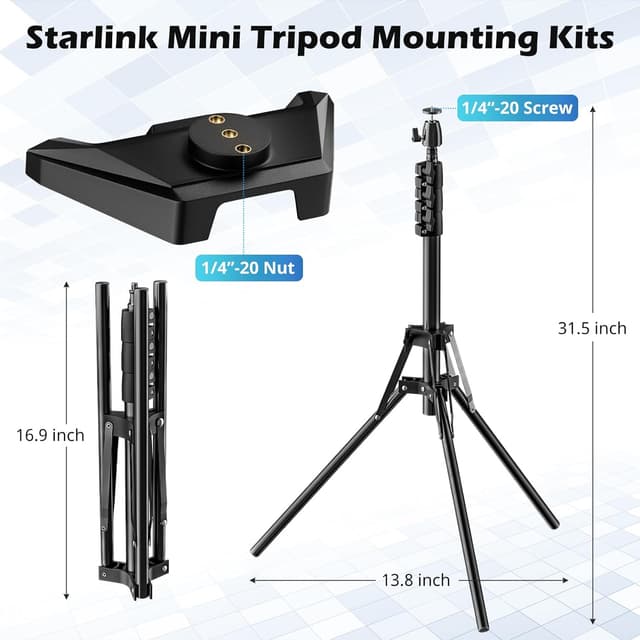 Detalle 2 de UBeesize Starlink Mini Tripod 63in