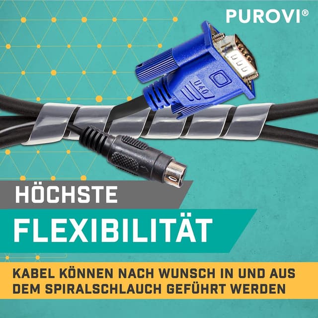 Thumbnail 6 de Purovi Kabelkanal Kabel Organizer 10 m