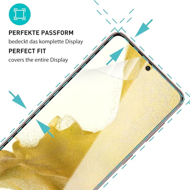 Detalle de Smartect TPU Protector Galaxy S22 📱 2+2 Piezas Curvo