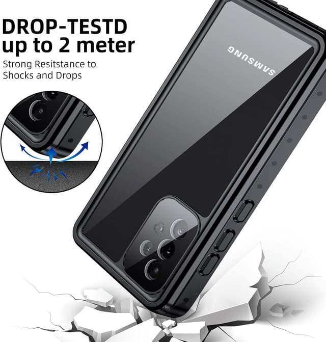 Detalle de Beeasy Waterproof IP68 Shockproof Case for Samsung A52s 5G (with built-in screen protector)