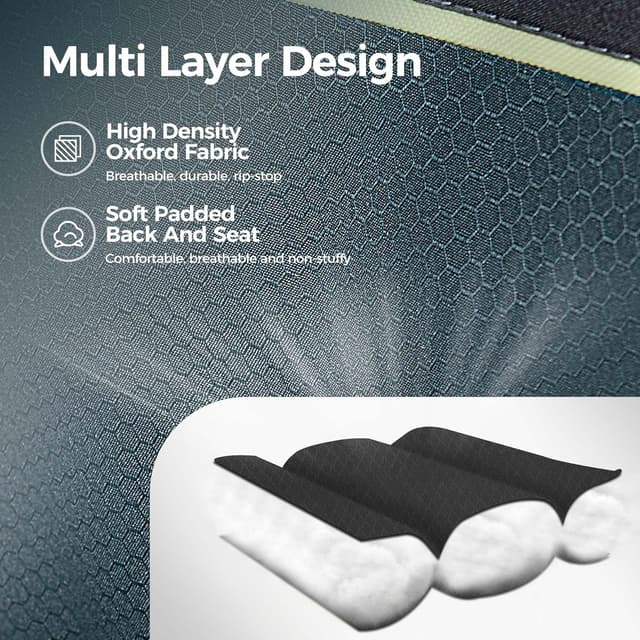 Thumbnail 5 de ALPHA CAMP Camping Chair 200 kg